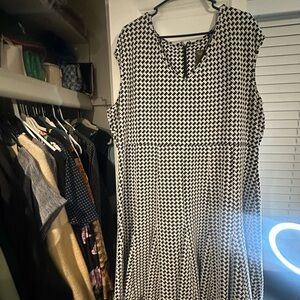 Black and White Houndstooth Dress